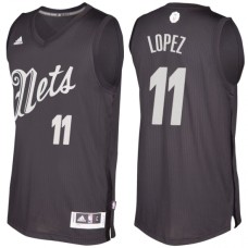 Men's Brooklyn Nets #11 Brook Lopez Black 2016-2017 Christmas Day NBA Swingman Jersey