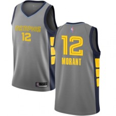 Nike Memphis Grizzlies #12 Ja Morant Gray Basketball Swingman City Edition 2018-19 Jersey