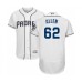 Men's San Diego Padres #62 Austin Allen White Home Flex Base Authentic Collection Baseball Player Stitched Jersey