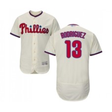 Men's Philadelphia Phillies #13 Sean Rodriguez Cream Alternate Flex Base Authentic Collection Baseball Jersey