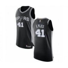 Men's San Antonio Spurs #41 Trey Lyles Authentic Black Basketball Jersey - Icon Edition