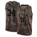 Men's Nike Milwaukee Bucks #34 Giannis Antetokounmpo Swingman Camo Realtree Collection NBA Jersey