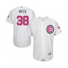 Men's Chicago Cubs #38 Brad Wieck Authentic White 2016 Mother's Day Fashion Flex Base Baseball Player Stitched Jersey