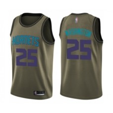 Men's Charlotte Hornets #25 PJ Washington Swingman Green Salute to Service Basketball Jersey