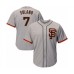 Men's San Francisco Giants #7 Donovan Solano Grey Alternate Flex Base Authentic Collection Baseball Player Stitched Jersey