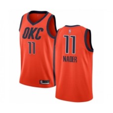 Men's Oklahoma City Thunder #11 Abdel Nader Orange Swingman Stitched Jersey - Earned Edition