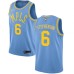 Men's Nike Los Angeles Lakers #6 Lance Stephenson Swingman Blue Hardwood Classics NBA Jersey