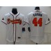 Men's Atlanta Braves #44 Hank Aaron White 2022 Gold Program Authentic Player Stitched Jersey