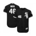 Men's Chicago White Sox #46 Ivan Nova Black Alternate Flex Base Authentic Collection Baseball Jersey