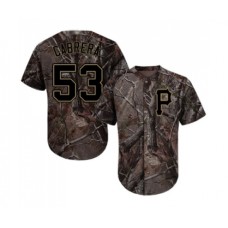 Men's Pittsburgh Pirates #53 Melky Cabrera Authentic Camo Realtree Collection Flex Base Baseball Jersey