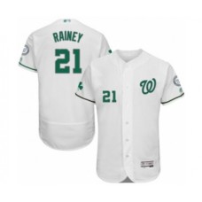 Men's Washington Nationals #21 Tanner Rainey White Celtic Flexbase Authentic Collection Baseball Player Stitched Jersey