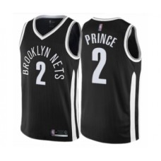 Men's Brooklyn Nets #2 Taurean Prince Authentic Black Basketball Jersey - City Edition