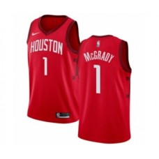 Men's Nike Houston Rockets #1 Tracy McGrady Red Swingman Jersey - Earned Edition