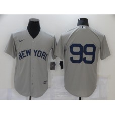 Men's New York Yankees #99 Aaron Judge Gray Game 2021 Field of Dreams Stitched Jersey