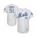 Men's New York Mets #51 Paul Sewald Authentic White 2016 Father's Day Fashion Flex Base Baseball Player Stitched Jersey