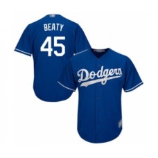 Men's Los Angeles Dodgers #45 Matt Beaty Royal Blue Alternate Flex Base Authentic Collection Baseball Player Stitched Jersey