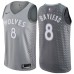 Men's Nike Minnesota Timberwolves #8 Jerryd Bayless Swingman Gray NBA Jersey - City Edition