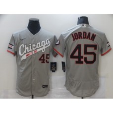 Men's Chicago White Sox #45 Michael Jordan Grey Nike MLB Stitched Jersey