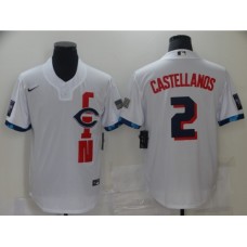 Men's Cincinnati Reds #2 Nick Castellanos Nike White 2021 MLB All-Star Game Replica Stitched Jersey