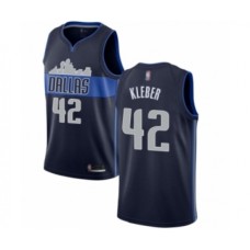 Men's Dallas Mavericks #42 Maxi Kleber Authentic Navy Blue Basketball Stitched Jersey Statement Edition