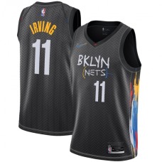 Men's Brooklyn Nets #11 Kyrie Irving Nike Black 2020-21 Swingman Player Stitched Jersey