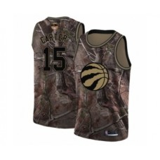 Men's Toronto Raptors #15 Vince Carter Swingman Camo Realtree Collection 2019 Basketball Finals Bound Jersey