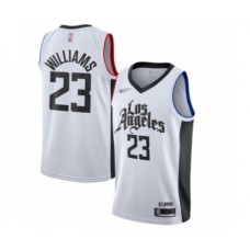 Men's Los Angeles Clippers #23 Louis Williams Swingman White Basketball Stitched Jersey - 2019 20 City Edition