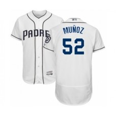 Men's San Diego Padres #52 Andres Munoz White Home Flex Base Authentic Collection Baseball Player Stitched Jersey