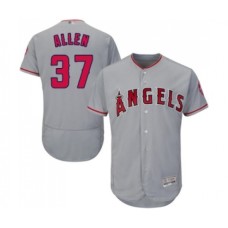 Men's Los Angeles Angels of Anaheim #37 Cody Allen Grey Road Flex Base Authentic Collection Baseball Jersey