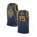 Men's Golden State Warriors #15 Damian Jones Swingman Navy Blue Basketball 2019 Basketball Finals Bound Jersey - City Edition