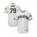 Men's Pittsburgh Pirates #79 Williams Jerez White Alternate Authentic Collection Flex Base Baseball Player Stitched Jersey