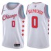 Men's Nike Chicago Bulls #0 Sean Kilpatrick Swingman White NBA Jersey - City Edition