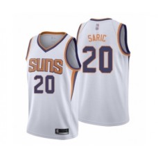 Men's Phoenix Suns #20 Dario Saric Authentic White Basketball Stitched Jersey - Association Edition