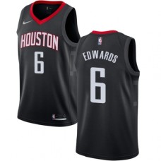 Men's Nike Houston Rockets #6 Vincent Edwards Swingman Black NBA Jersey Statement Edition