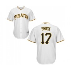 Men's Pittsburgh Pirates #17 JB Shuck Replica White Home Cool Base Baseball Jersey