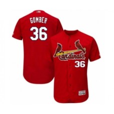 Men's St. Louis Cardinals #36 Austin Gomber Red Alternate Flex Base Authentic Collection Baseball Player Stitched Jersey