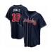 Men's Chipper Jones #10 Atlanta Braves Navy Replica Alternate Stitched Jersey