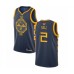 Men's Golden State Warriors #2 Jordan Bell Swingman Navy Blue Basketball 2019 Basketball Finals Bound Jersey - City Edition