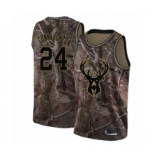 Men's Milwaukee Bucks #24 Pat Connaughton Swingman Camo Realtree Collection Basketball Stitched Jersey