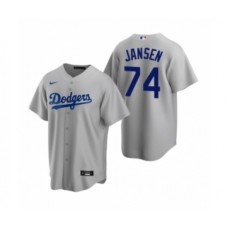 Men's Los Angeles Dodgers #74 Kenley Jansen Nike Gray Replica Alternate Stitched Jersey