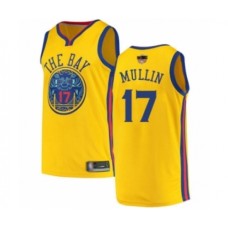 Men's Golden State Warriors #17 Chris Mullin Swingman Gold 2019 Basketball Finals Bound Basketball Jersey - City Edition