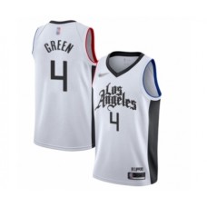 Men's Los Angeles Clippers #4 JaMychal Green Swingman White Basketball Stitched Jersey - 2019 20 City Edition