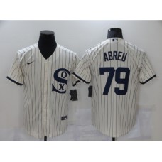 Men's Chicago White Sox #79 Jose Abreu Cream Game 2021 Field of Dreams Stitched Jersey