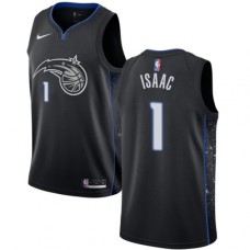 Men's Nike Orlando Magic #1 Jonathan Isaac Swingman Black NBA Jersey - City Edition