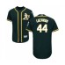 Men's Oakland Athletics #44 Jesus Luzardo Green Alternate Flex Base Authentic Collection Baseball Player Stitched Jersey