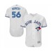 Men's Toronto Blue Jays #56 Ryan Borucki White Home Flex Base Authentic Collection Baseball Player Stitched Jersey