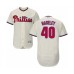 Men's Philadelphia Phillies #40 Adam Haseley Cream Alternate Flex Base Authentic Collection Baseball Player Stitched Jersey