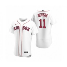 Men's Boston Red Sox #11 Rafael Devers Nike White Authentic 2020 Home Stitched Jersey