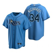 Men's Nike Tampa Bay Rays #34 Trevor Richards Light Blue Alternate Stitched Baseball Jersey