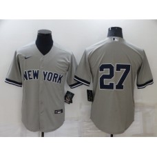 Men's Nike New York Yankees #27 Giancarlo Stanton Gray Stitched Baseball Jersey